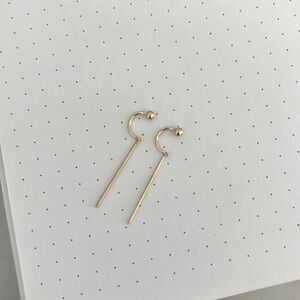Fiat Lux 14 k solid gold threader chime earrings